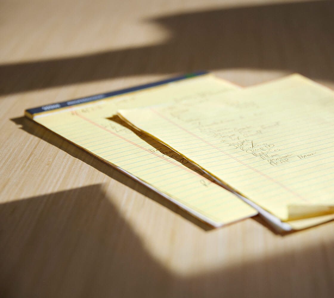 Yellow notepads
